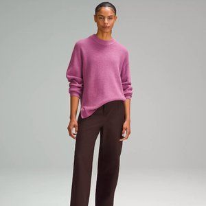 Lululemon Merino Wool-Blend Ribbed Crewneck Sweater Velvet Dust Size 6